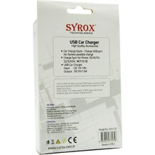 Syrox 1A Oto Şarj Başlığı Syx-C31