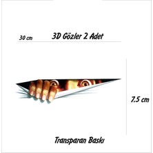 StickerMarket gözler Sticker (2Adet) Transparan Baskı