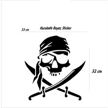 Sticker Usta kurukafa Beyaz Sticker