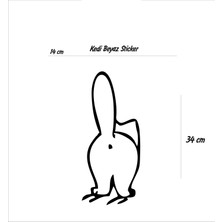 StickerMarket kedi Beyaz Sticker