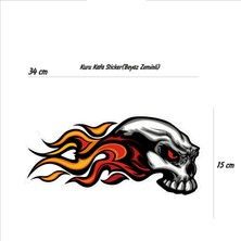 StickerMarket alevli Kuru Kafa Stickerı