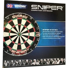 Winmau Profesyonel Dart Seti (Winmau Sniper Dart Tahtası, 6 Adet Winmau Ok, Winmau Ahşap Kabin)