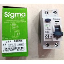 Sigma Yangın Koruma Şalteri 2X25 A 300 Ma