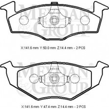 SEAT TOLEDO- 96/98 ÖN FREN BALATASI (DİSK) (141,6X50X14,4/141,6X47,4X14,4) (BRAMAX)