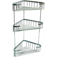 ARÇE Paslanmaz Krom 3 Lü Köşelik(Şampuanlık)