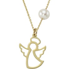 Altınsepeti İncili Altın Melek Kolye As1065Kl