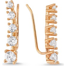Altınsepeti Altın Rose Gold Beştaş Yan Küpe As169Kp