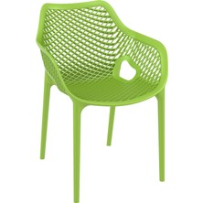 Siesta Contract Mayair XL Dikdörtgen Masa Takımı - Yeşil Sandalye - Balkon Bahçe Mobilyası