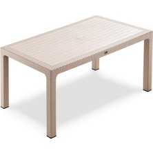 Novussi Rattan Claris 150 Masa Takımı - Kapuçino - Balkon Bahçe Mobilyası