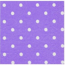 Kikajoy Roll-Up Kağıt Peçete Puantiyeli Lila