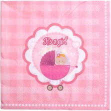 Kikajoy Roll-Up Kız Bebek Baby Shower Peçete