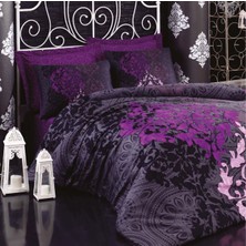 Cotton Box Saten Kösem Sultan Mürdüm Çift Kişilik Nevresim Takımı