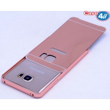 Case 4u Samsung Galaxy J5 Prime Metal Kenarlı Aynalı Kapak Gri*