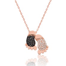 KENPAZAR Bayan Lili Gümüş Ayak İzi Kolye