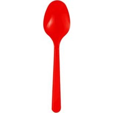 Kikajoy Plastik Kaşık Kırmızı - 25 adet