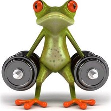 TSC Komik Araba Kurbağa Yapıştırması Halterci