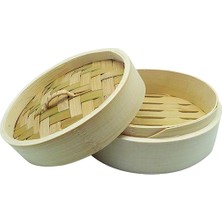 Bambu Bambu Buğu Sepeti - Kapaklı 21 cm