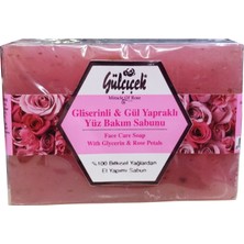 Gülçiçek Gliserinli  Yapraklı Doğal Gül Sabun