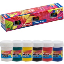 Mikro Gj-6 Guaj Boya Şişe 6 Renk