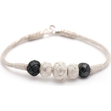 Sümer Telkari Beşi Bir Yerde Kazaziye El Sarması Gümüş Bileklik 170