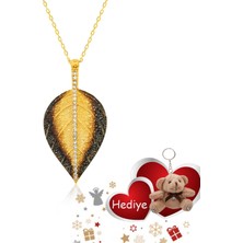 KENPAZAR Bayan Lili Gümüş Yaprak Bayan Kolye