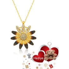 KENPAZAR Gumush Gümüş Papatya Bayan Kolye