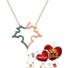 KENPAZAR Bayan Lili Gümüş Çınar Yaprağı Bayan Kolye