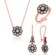 Gumush Gümüş Elmas Montür Papatya Set