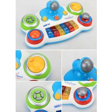 Kayıkcı Dj Mixer Piano - Bebek Oyuncağı Mikrofonlu Piyanolu Mixer Stüdyo - Eğitici Oyuncak