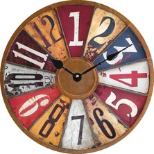 Markakanvas Ahşap Yuvarlak Duvar Saati