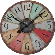 Markakanvas Ahşap Yuvarlak Duvar Saati