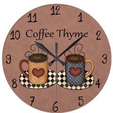 Markakanvas Ahşap Yuvarlak Duvar Saati