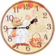 Markakanvas Ahşap Yuvarlak Duvar Saati