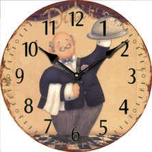 Markakanvas Ahşap Yuvarlak Duvar Saati