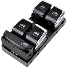 Wolcar Audi A4 2008 Sonrası Dörtlü Cam Açma Anahtarı Krom