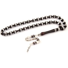 İnan Tesbih Kuka Metal Sarma Özel Tasarım Gümüş Püskül