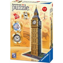 Ravensburger 3 Boyutlu 216 Parçalı Plastik Puzzle Big Ben (Gerçek Saat Mekanizmalı)-125869