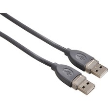 Hama USB 2.0 A Fiş - A Fiş Gri 1.8m