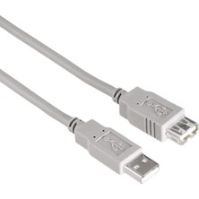 Hama USB Uzatma 2.0 A Fiş - A Soket Gri 3m