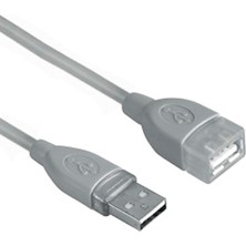 Hama USB Uzatma 2.0 A Fiş - A Soket Gri 3m