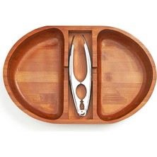 Bambum Noce Ceviz Kıracağı Ahşap Malzemeden Yapılmış Pratik Sofra Mutfak Gereci