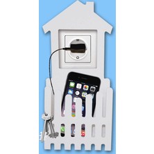 Senfoni Ahşap Dekoratif Cep Telefonu Şarj Evi