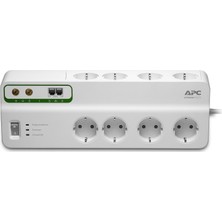 Schneider Electric APC 8'li Akım Korumalı Priz + Coax ve Telefon Girişi, PMF83VT-GR