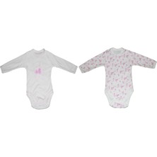 Ciccim Kız Bebek 2'li Güllü Uzun Kollu Body