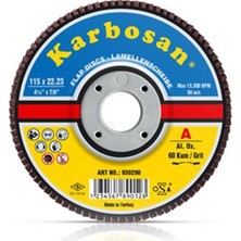 Karbosan Alüminyumoksit Konik Flap Disk 180X22.23 60 Kum (10'Lu)