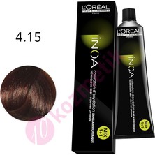 L'Oréal Professionnel İnoa Amonyaksız Saç Boyası No: 4.15 60Ml.