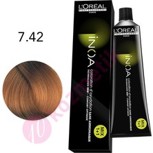 L'Oréal Professionnel İnoa Amonyaksız Saç Boyası No: 7.42 60Ml.