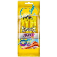 Wilkinson Sword Extra 3 Beauty Sun - Oynar Başlıklı Kullan At Tıraş Bıçağı 4'lü Paket