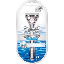 Wilkinson Sword Quattro Titanium - Titanyum Kaplama Sistem Tıraş Bıçağı + 1 Yedek