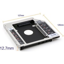 Alfais AL-4717 12.7mm Sata Hdd Harddisk Caddy Kızak Kutu Laptop Ssd Notebook İkinci Hdd Takma